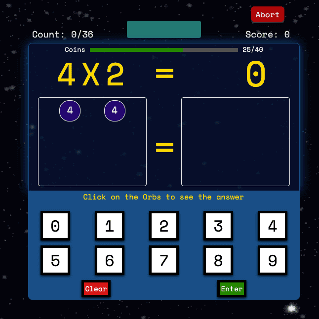 student flashcard view